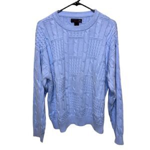 Roundtree & York collection crew neck blue sweater size large